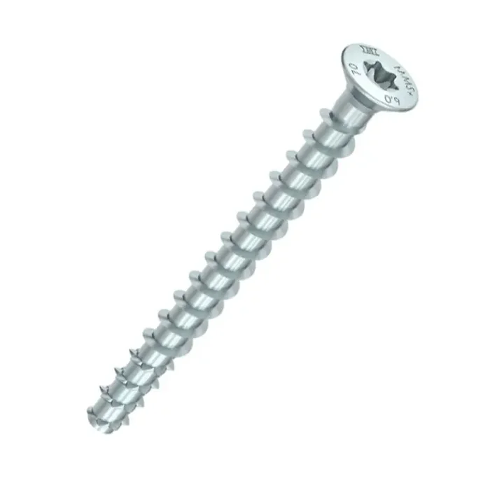 200 Stück Betonschrauben MULTI-MONTI-plus F, Senkkopf, T-Drive, verzinkt blau 5×40 mm