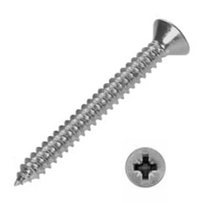 500 Stück Blechschrauben DIN 7982 Edelstahl A2 mit Kreuzschlitz 4,8 x 38 mm